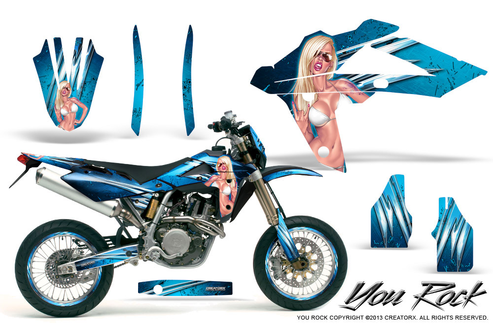 Husqvarna SMR 05-07 Graphics Kit You Rock BlueIce NP Rims